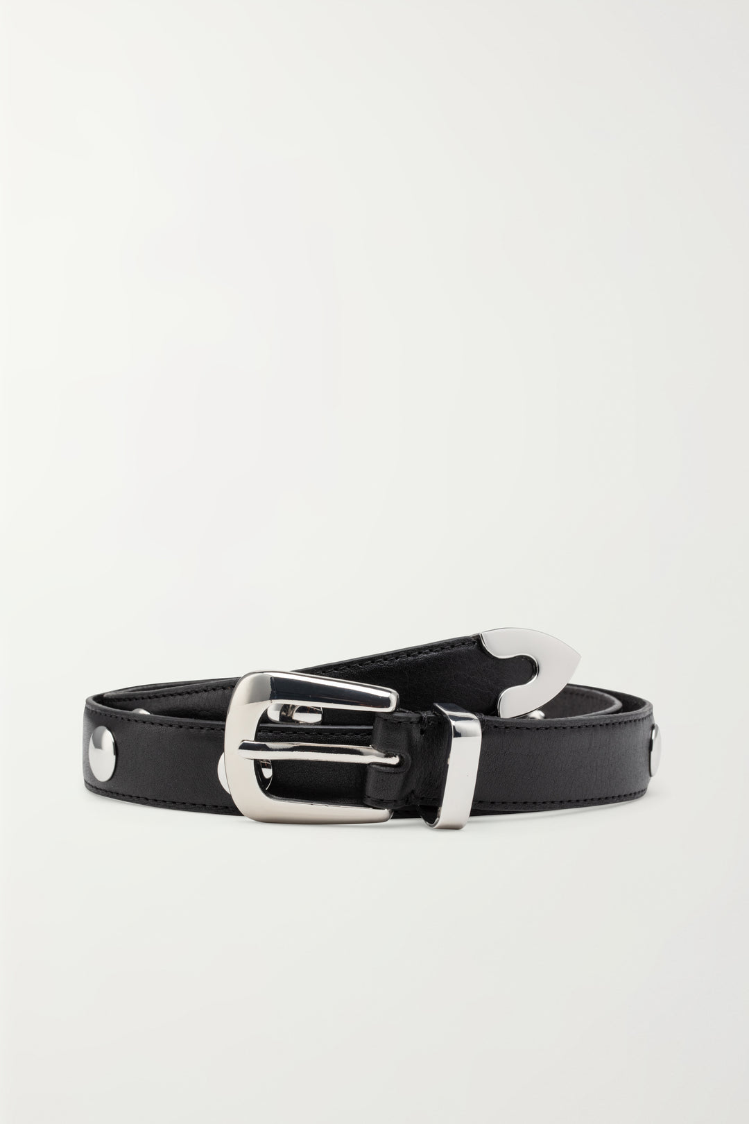 CASHOTT CASASTA Studded Western Belt Leather Belt Black