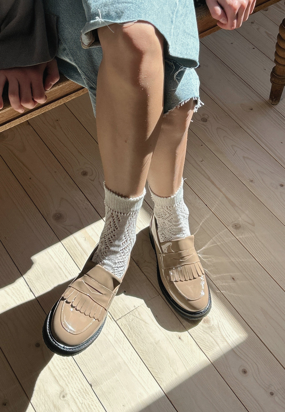 CASHOTT CASBETTY LOAFER Tassel Taupe