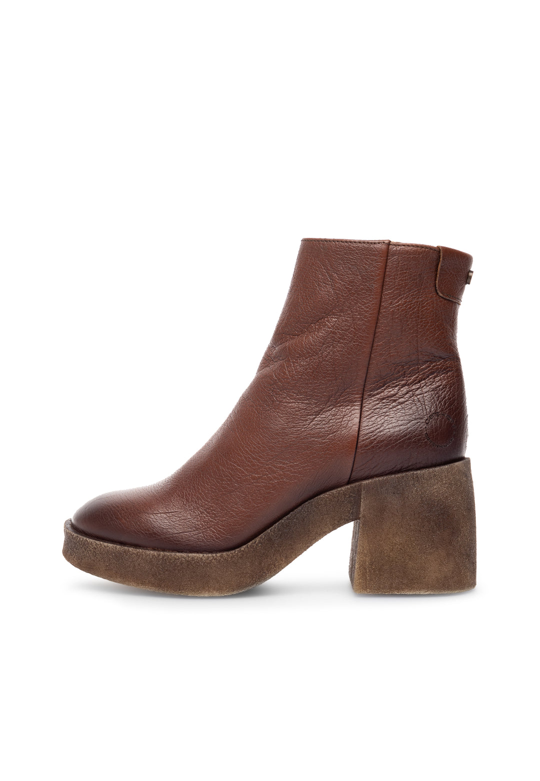 CASHOTT CASEMILY LEATHER Zip Boot Cognac