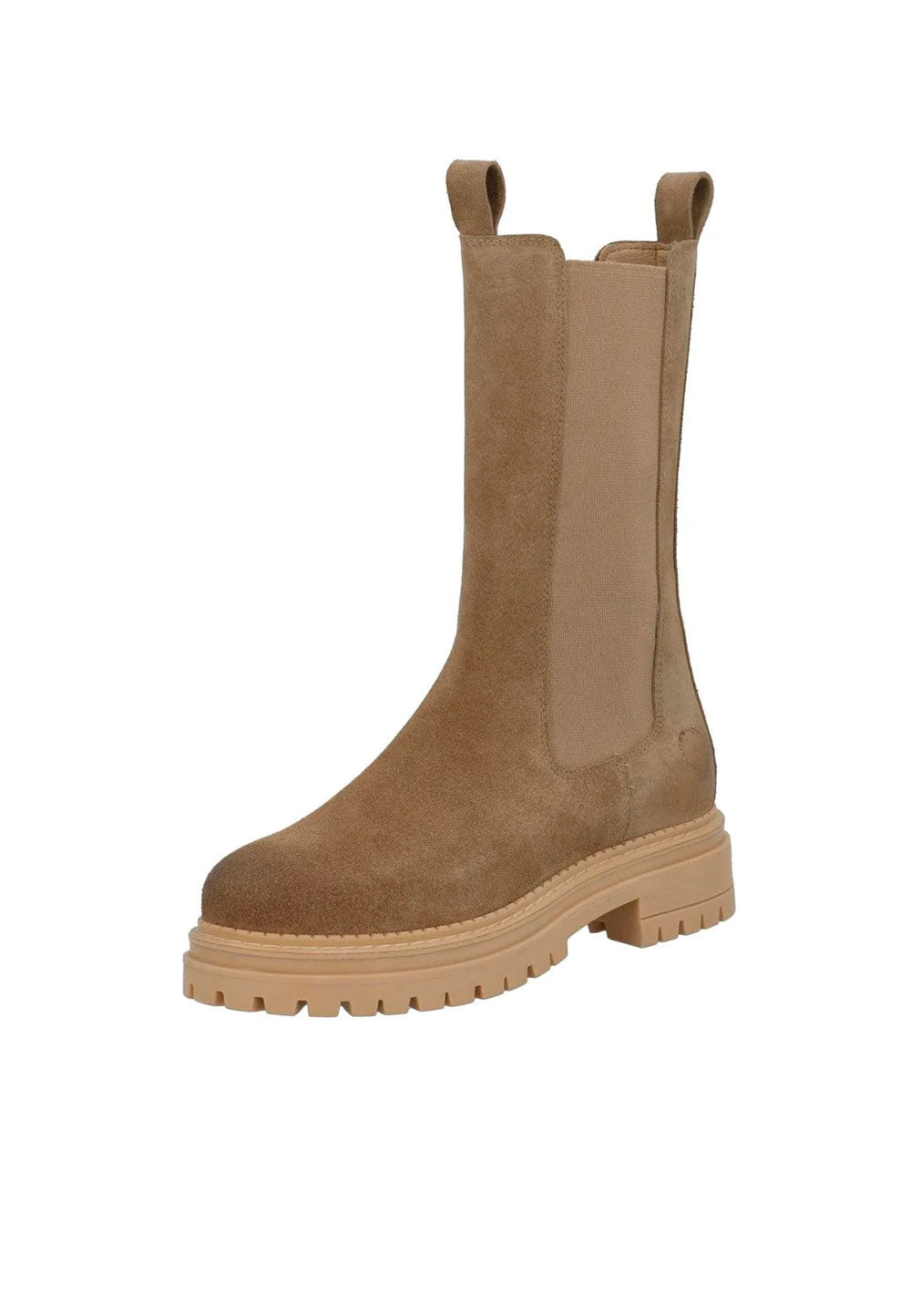 CASHOTT CASHANNAH Chelsea High Cut Suede Warm Lined Warm lined up chelsea Beige