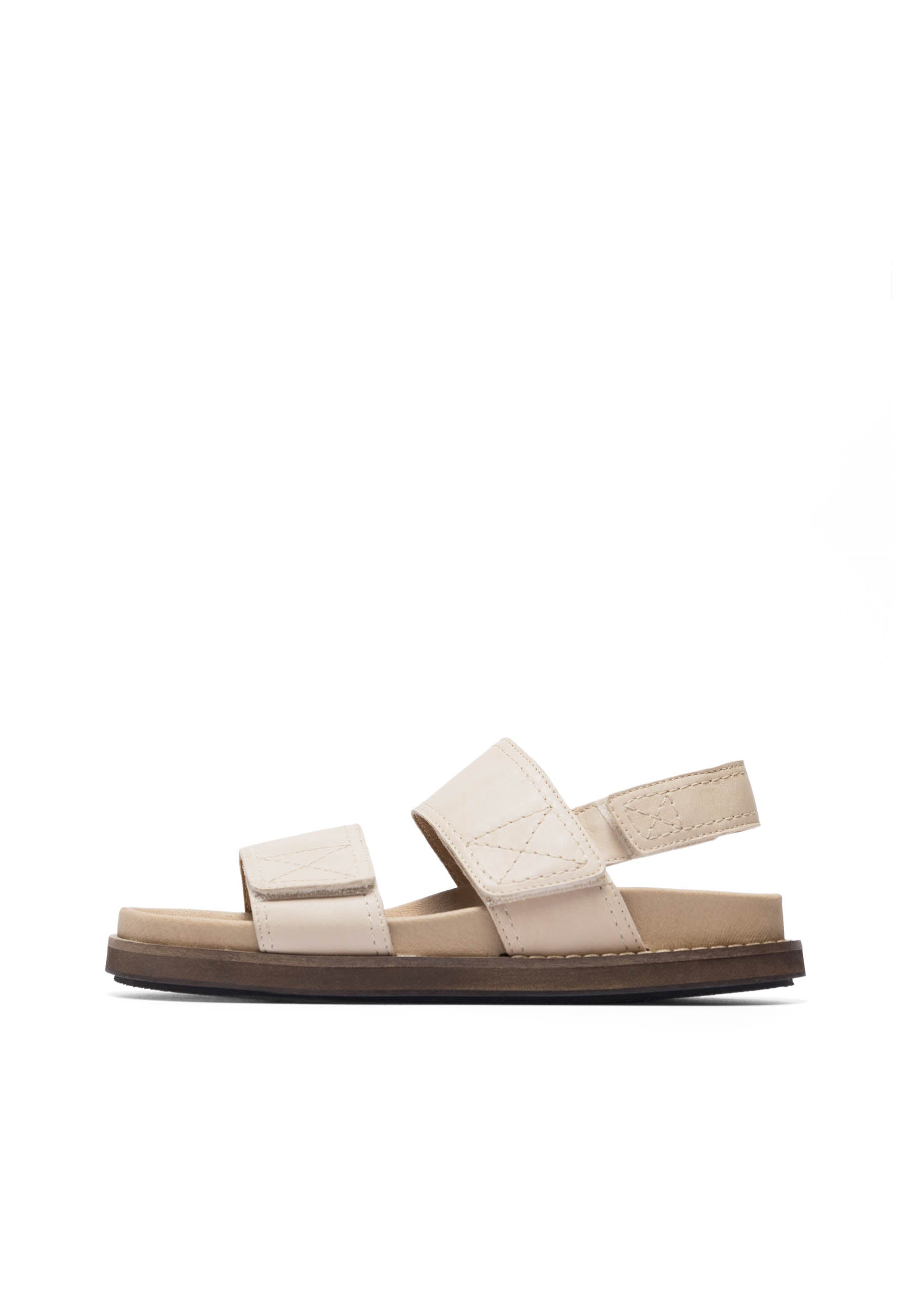 Beige best sale velcro sandals