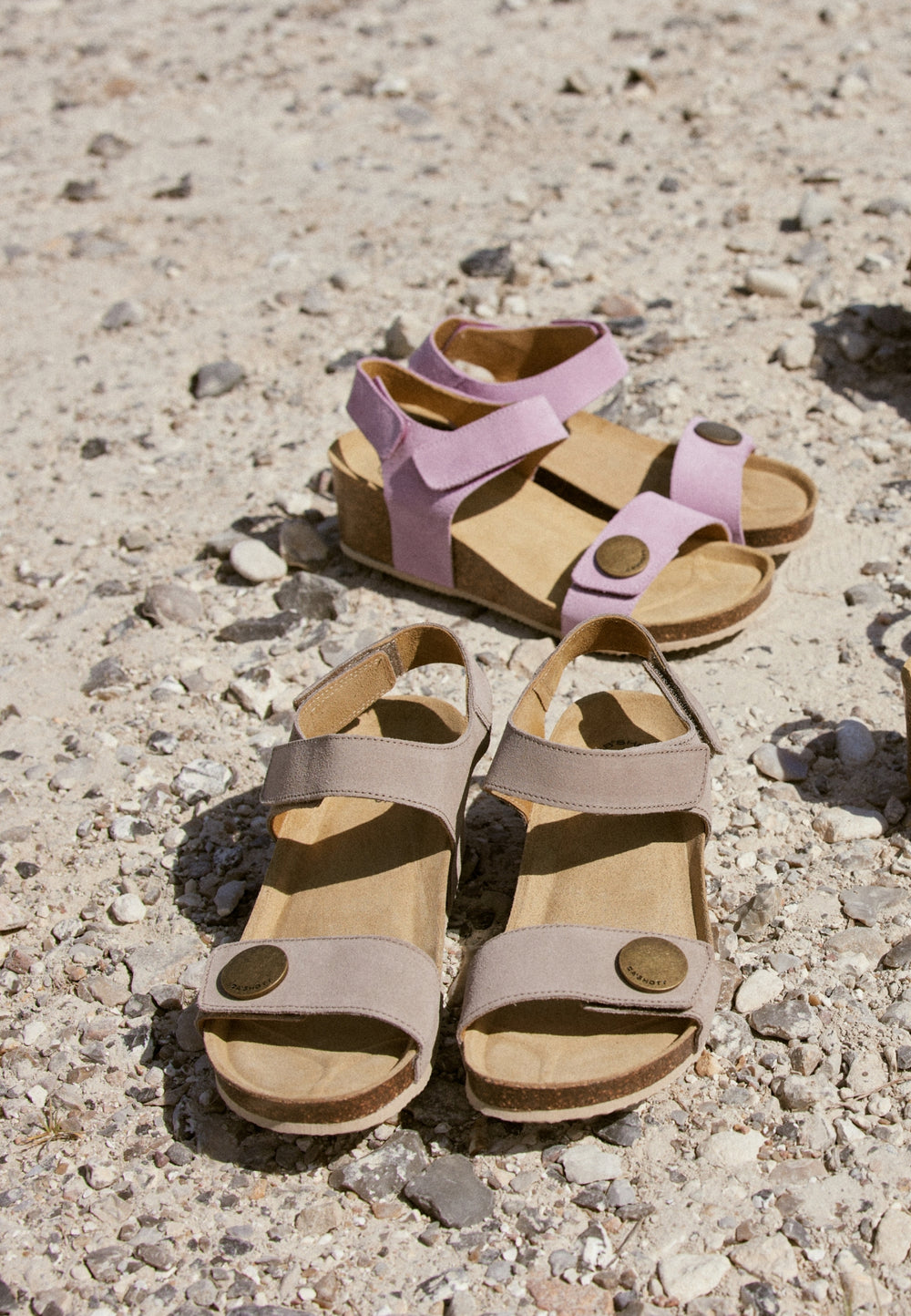 CASHOTT CASMETTE SANDAL Velcro Taupe