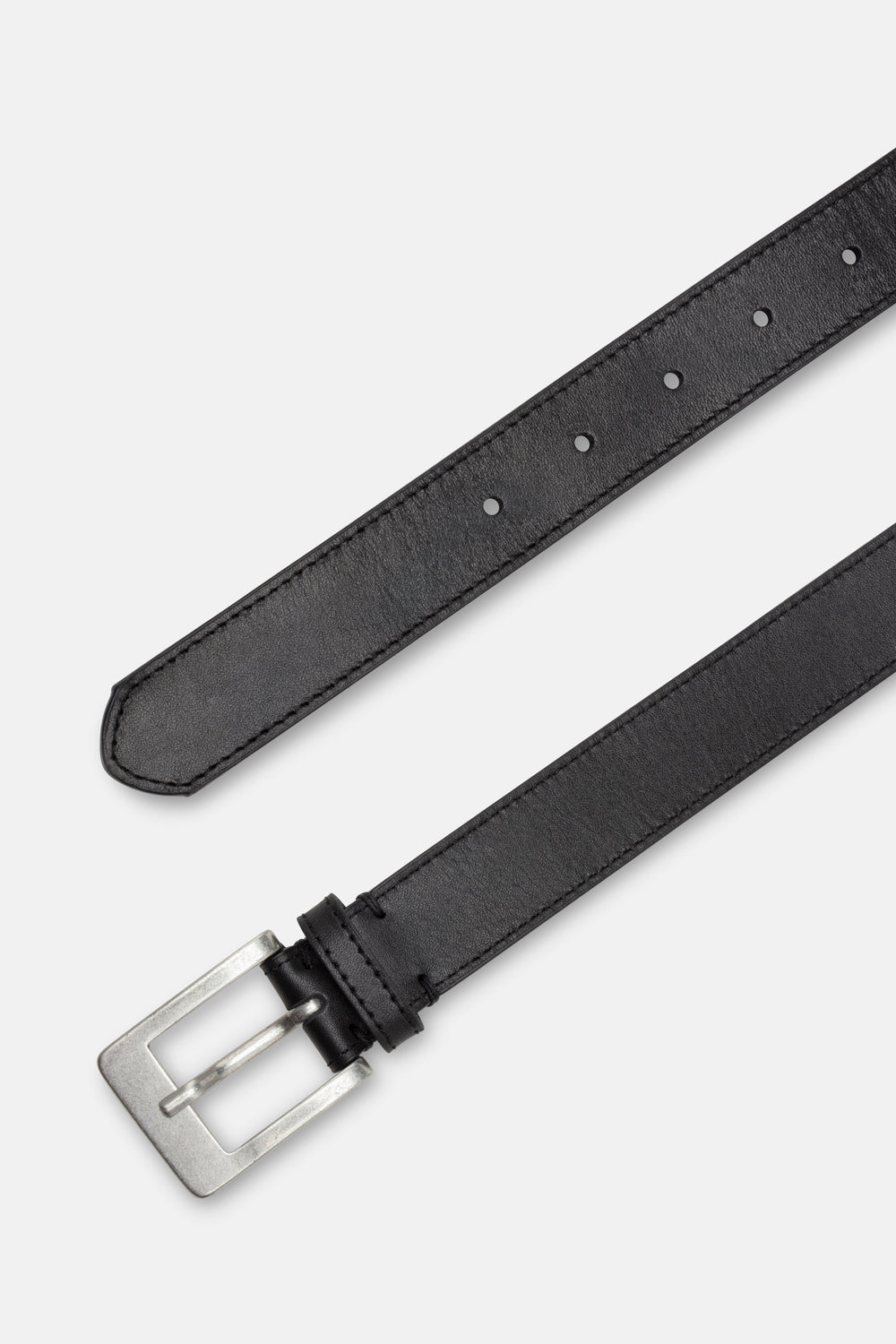 CASHOTT CASROSA Plain Belt Leather Belt Black