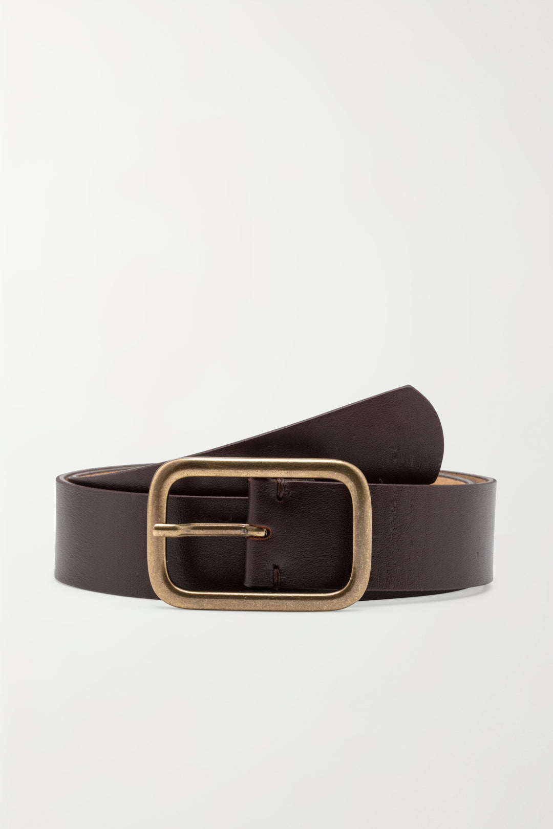 CASHOTT CASVICTORIA Plain Belt Leather Belt Dark Brown