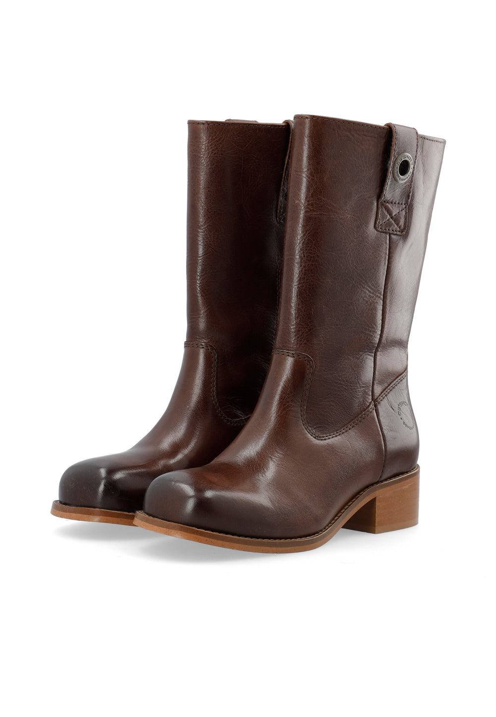 CASHOTT CASVILMA MID CUT BOOT Pull On Dark Brown