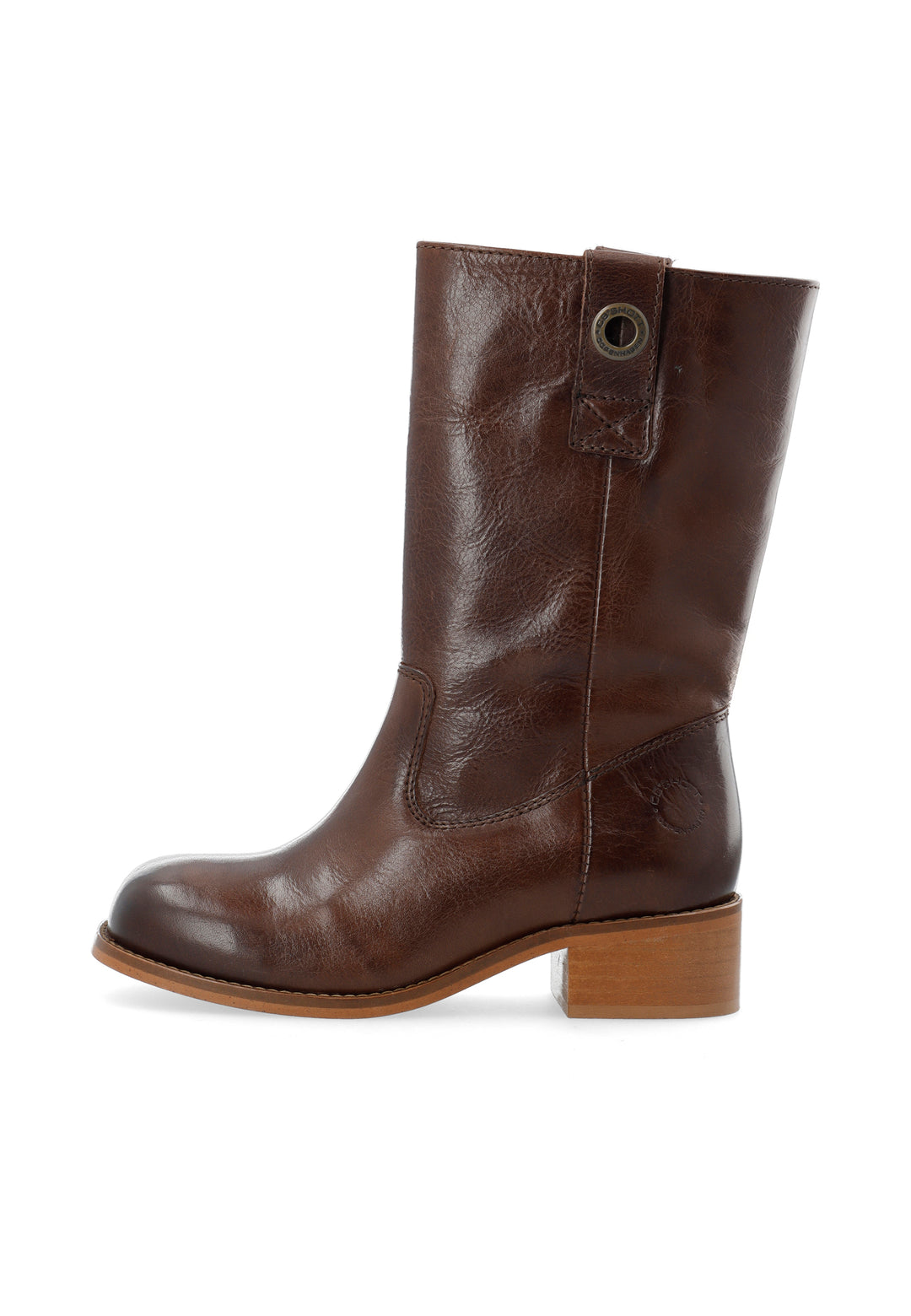CASHOTT CASVILMA MID CUT BOOT Pull On Dark Brown