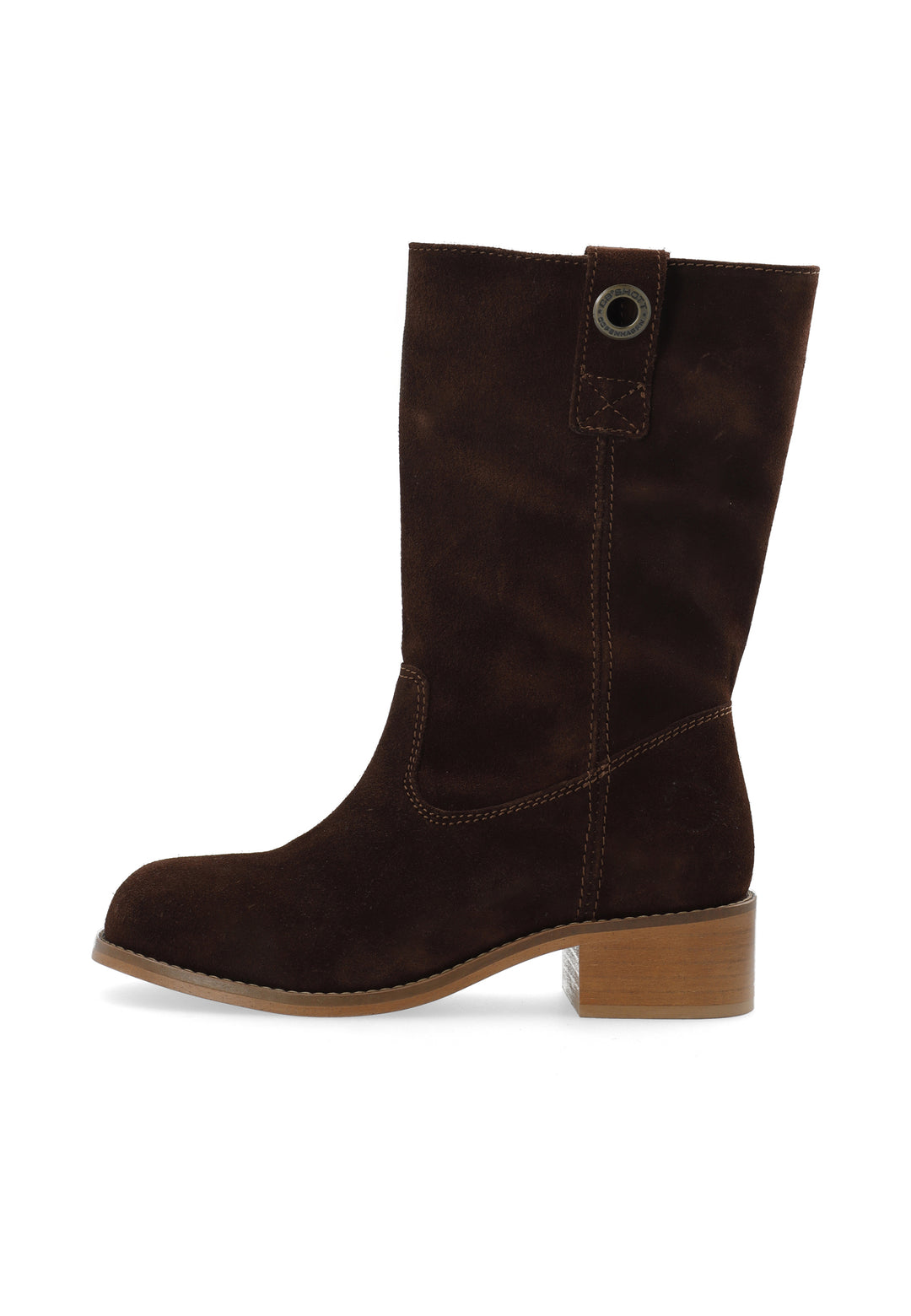 CASHOTT CASVILMA MID CUT BOOT SUEDE Pull On Dark Brown