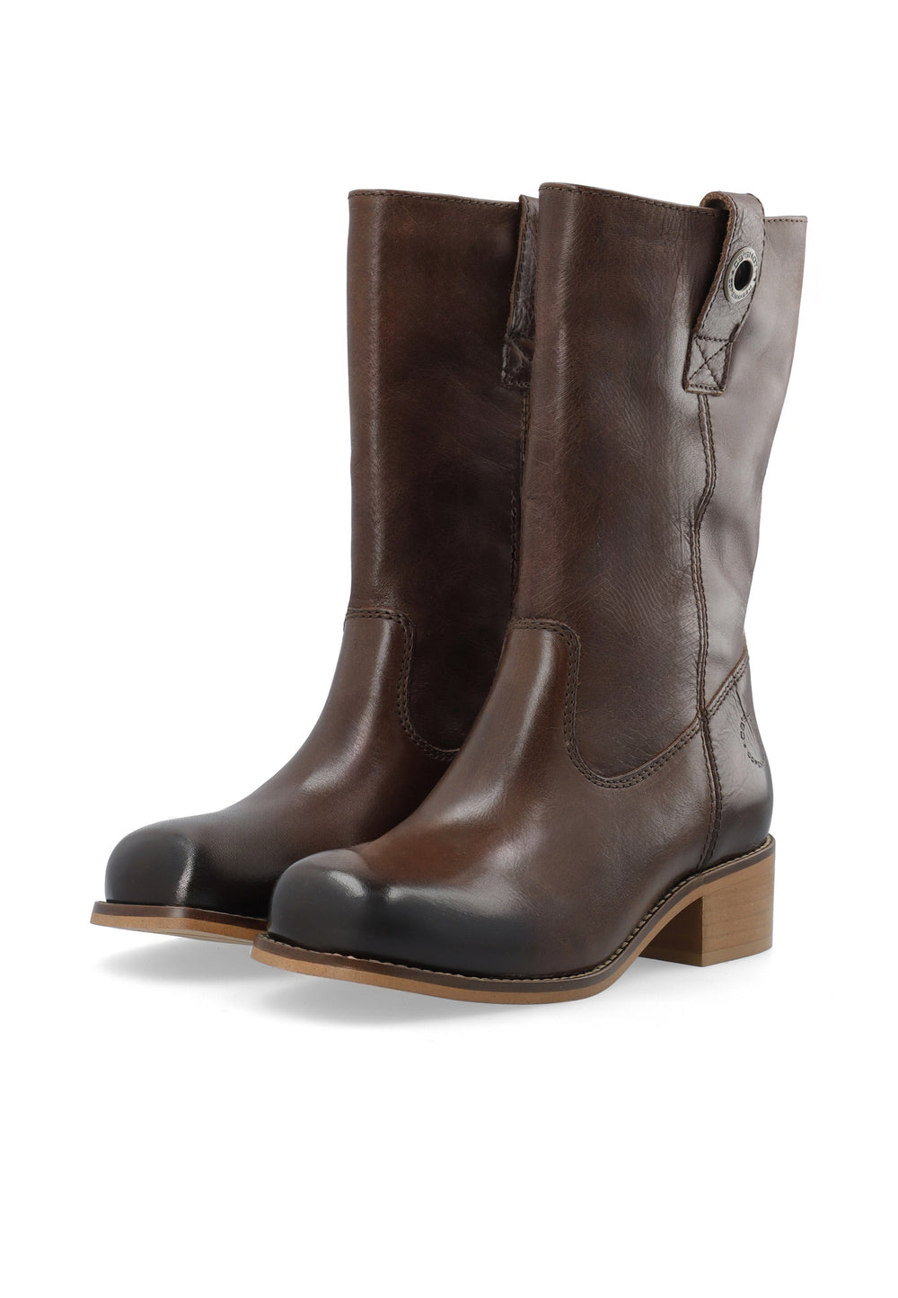 CASHOTT CASVILMA WARM LINED MID CUT BOOT Pull On Dark Brown