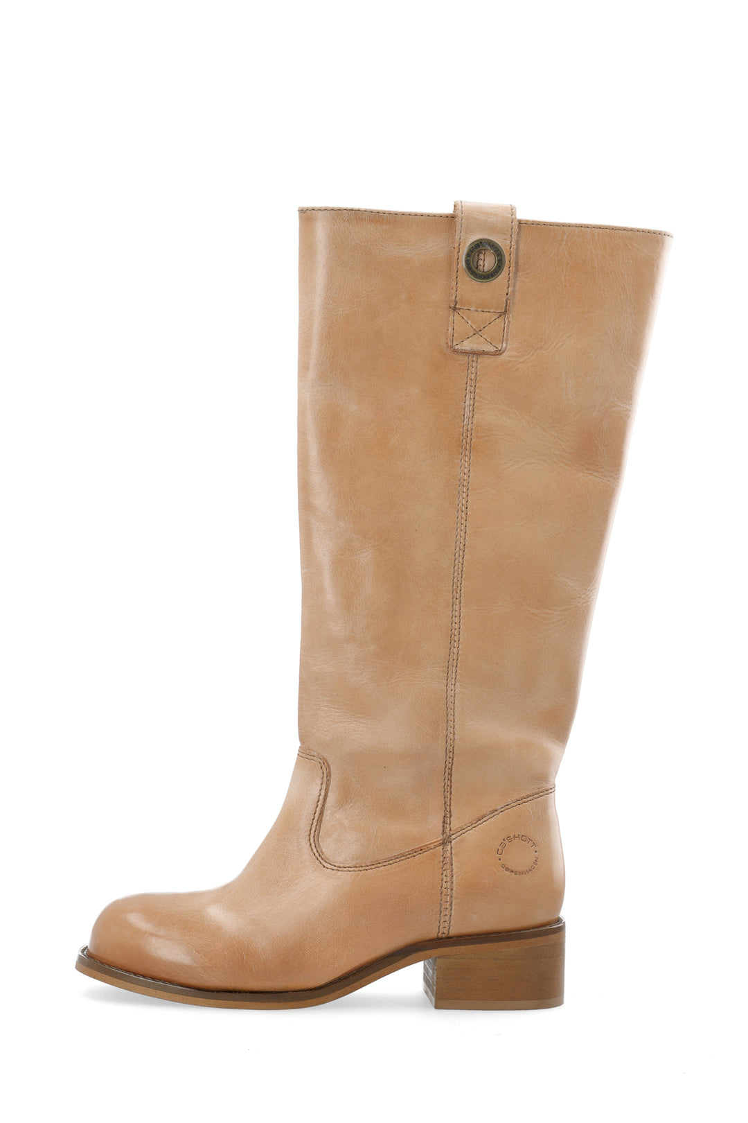 CASHOTT CASWILMA HIGH SHAFT BOOT Pull On Dark Tan