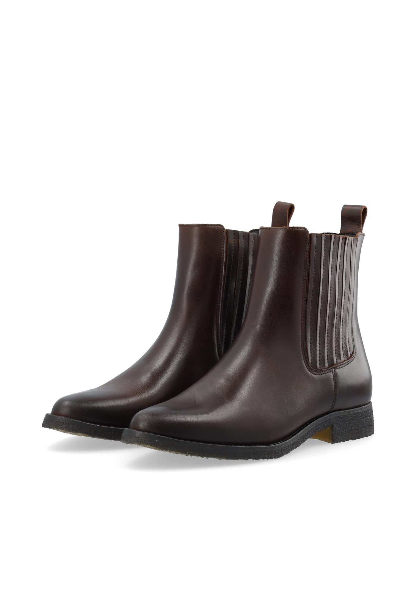 CASHOTT CASAGNES Chelsea Boot Pull Up Leather Chelsea Coffee