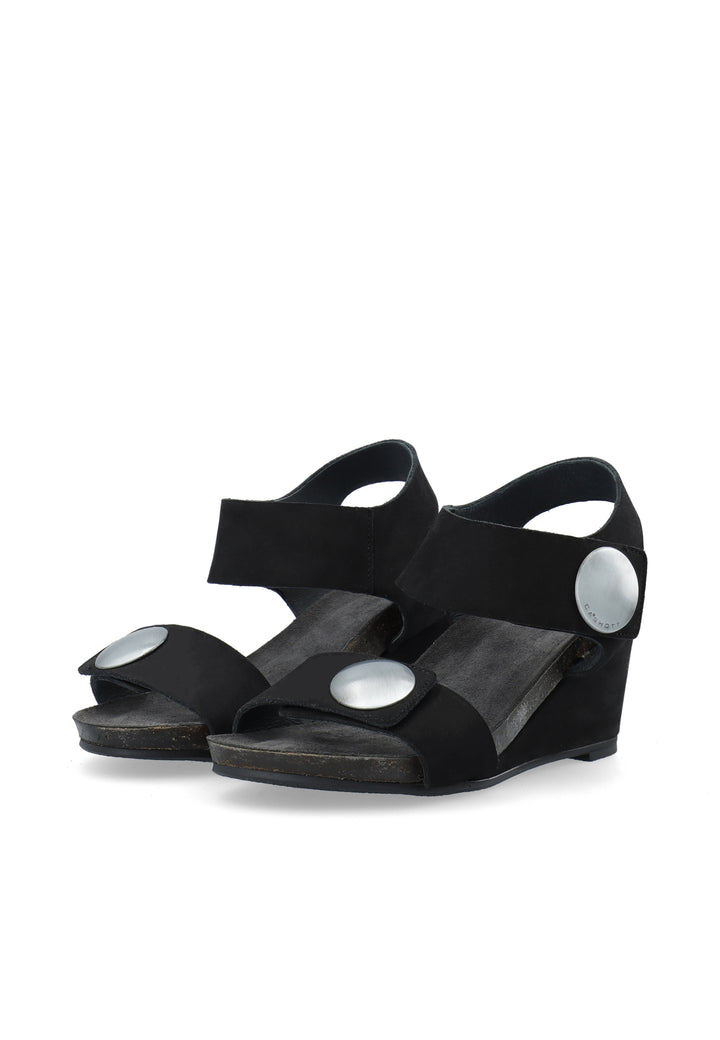 CASHOTT CASALBERTA NUBUK Velcro Black
