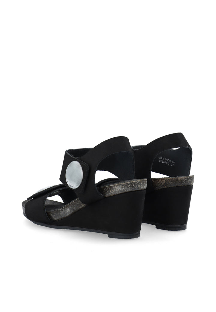 CASHOTT CASALBERTA NUBUK Velcro Black