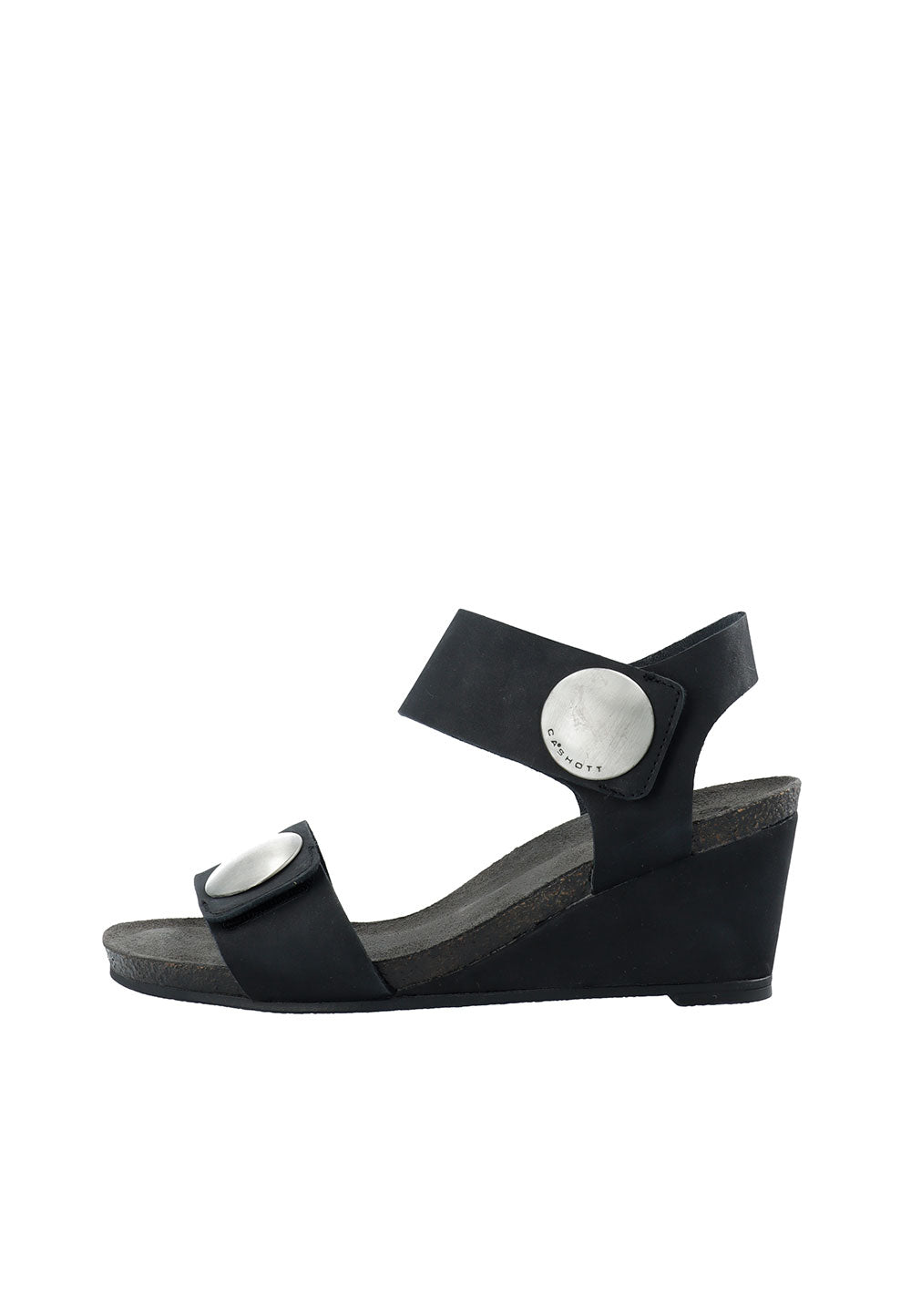 CASHOTT CASALBERTA NUBUK Velcro Black