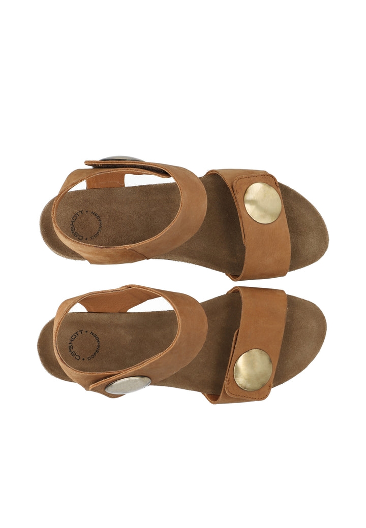 CASHOTT CASALBERTA NUBUK Velcro Brandy