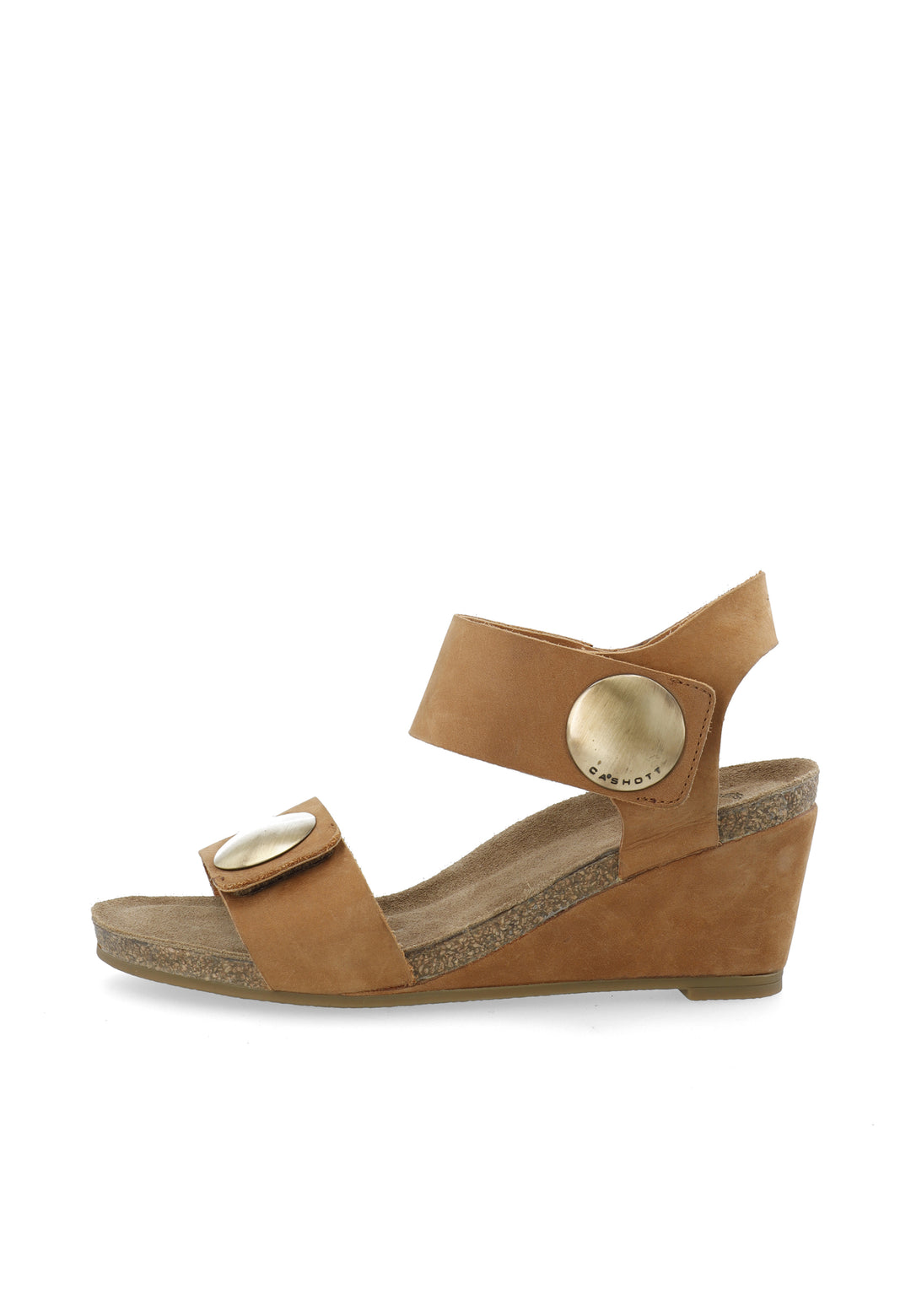 CASHOTT CASALBERTA NUBUK Velcro Brandy