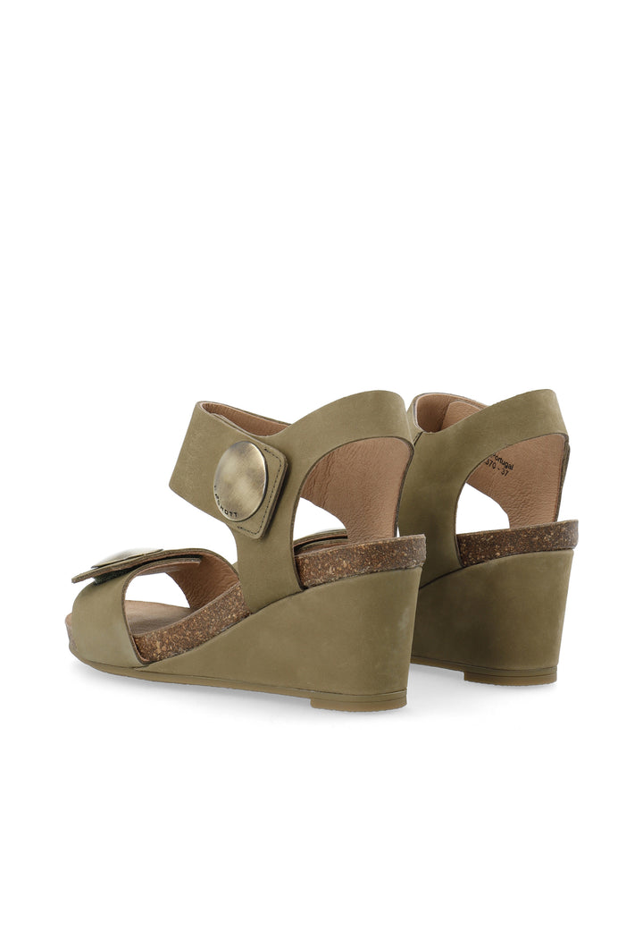 CASHOTT CASALBERTA NUBUK Velcro Olive