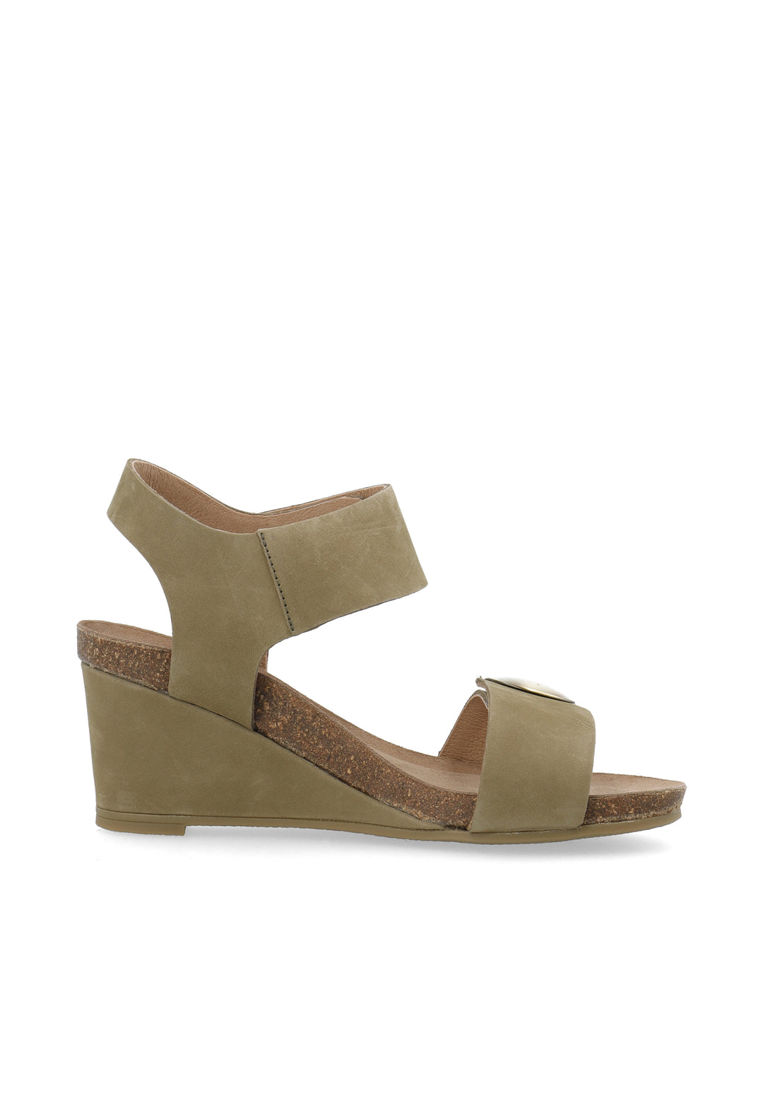 CASHOTT CASALBERTA NUBUK Velcro Olive