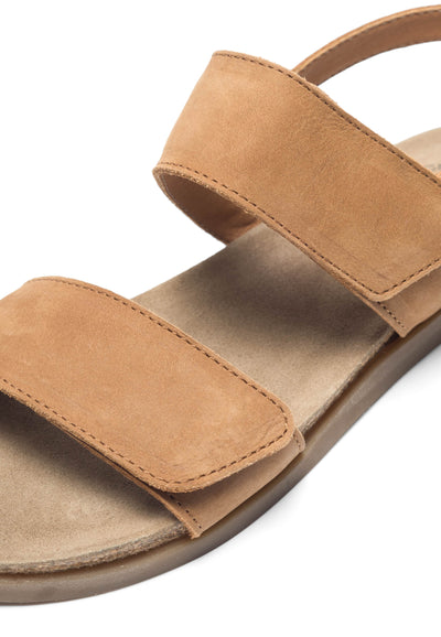 CASHOTT CASALICE Velcro Sandal Nubuck Velcro Brandy