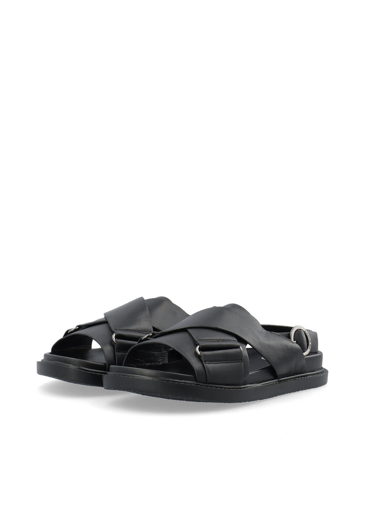 CASHOTT CASAMANDA CROSS SANDAL *Slides Black