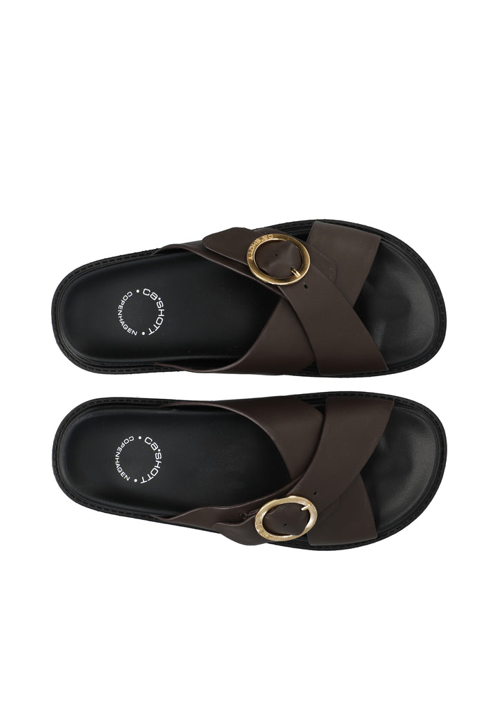 CASHOTT CASAMANDA CROSS SLIDE *Slides Dark Brown