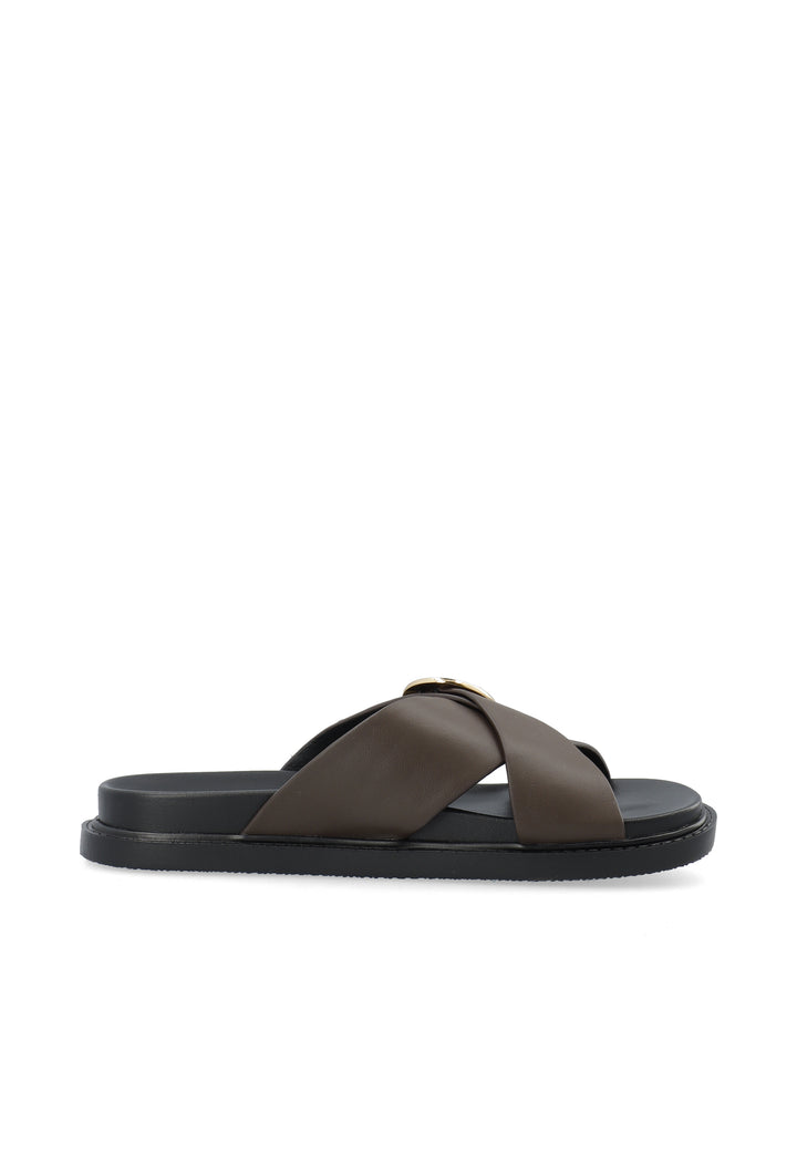 CASHOTT CASAMANDA CROSS SLIDE *Slides Dark Brown