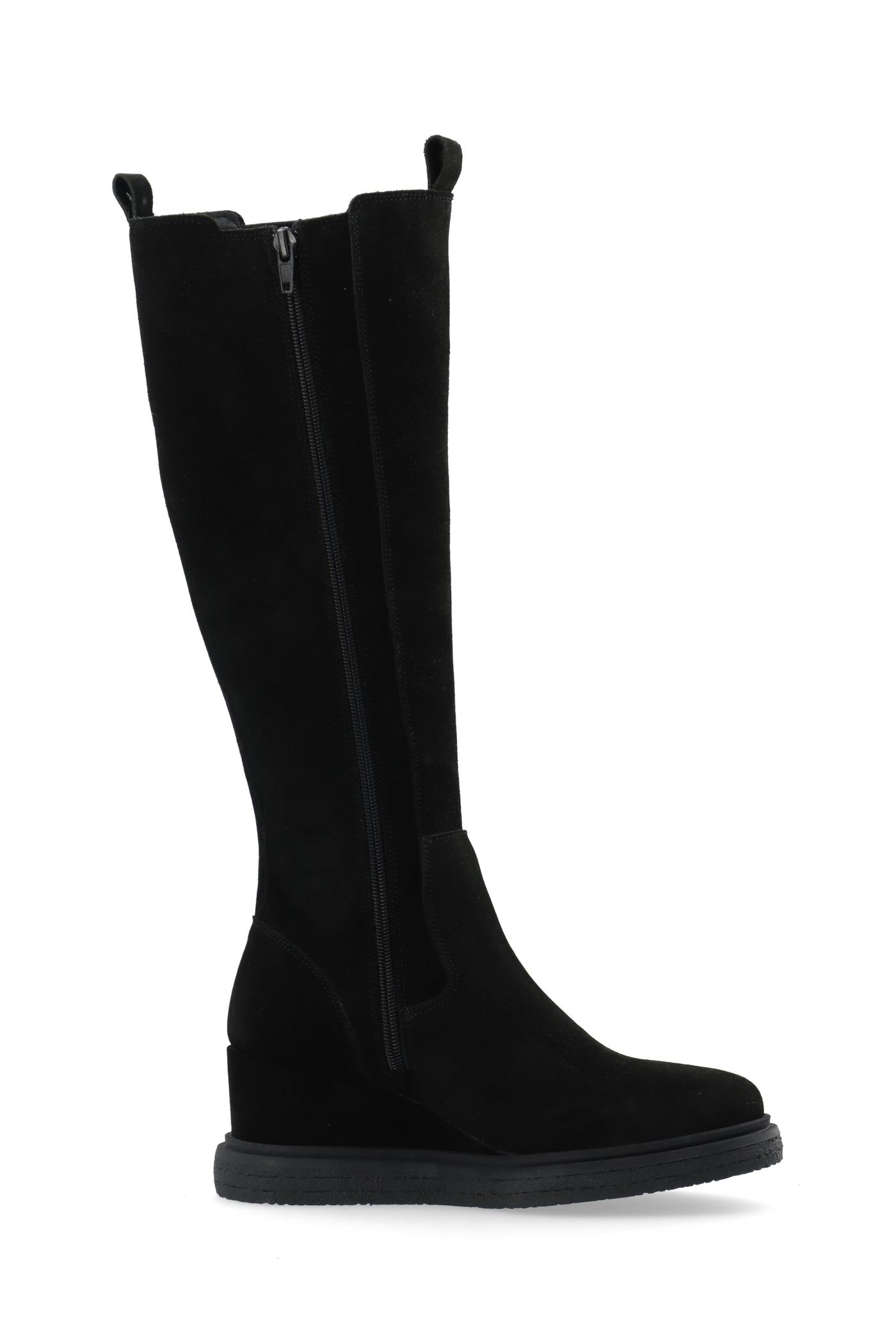 CASHOTT CASANJA Tall Boot Suede Chelsea Black