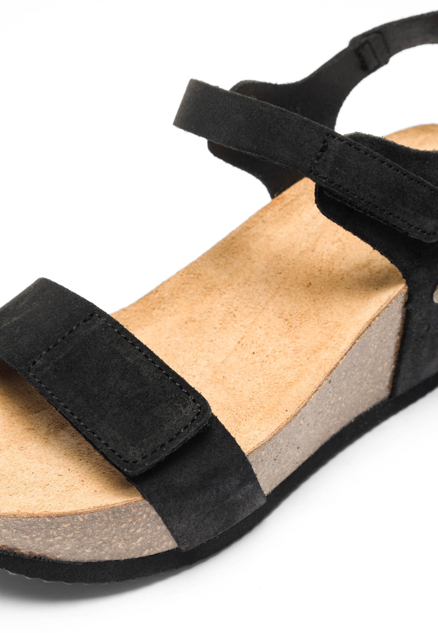 CASHOTT CASANNI Velcro Sandal Suede Velcro Black