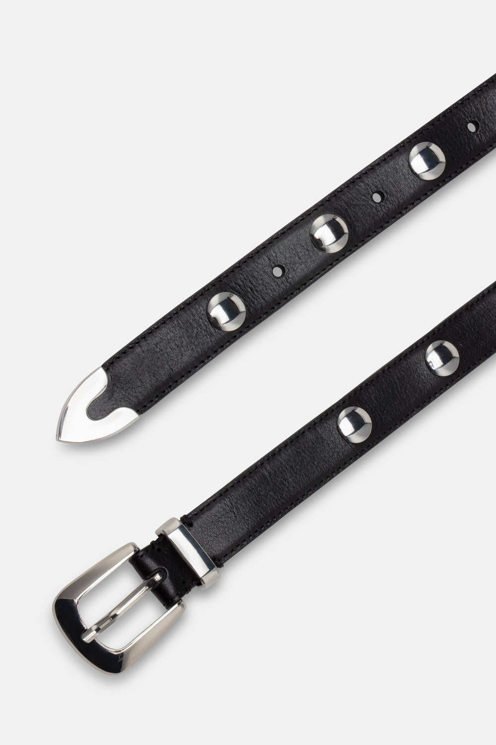 CASHOTT CASASTA Studded Western Belt Leather Belt Black