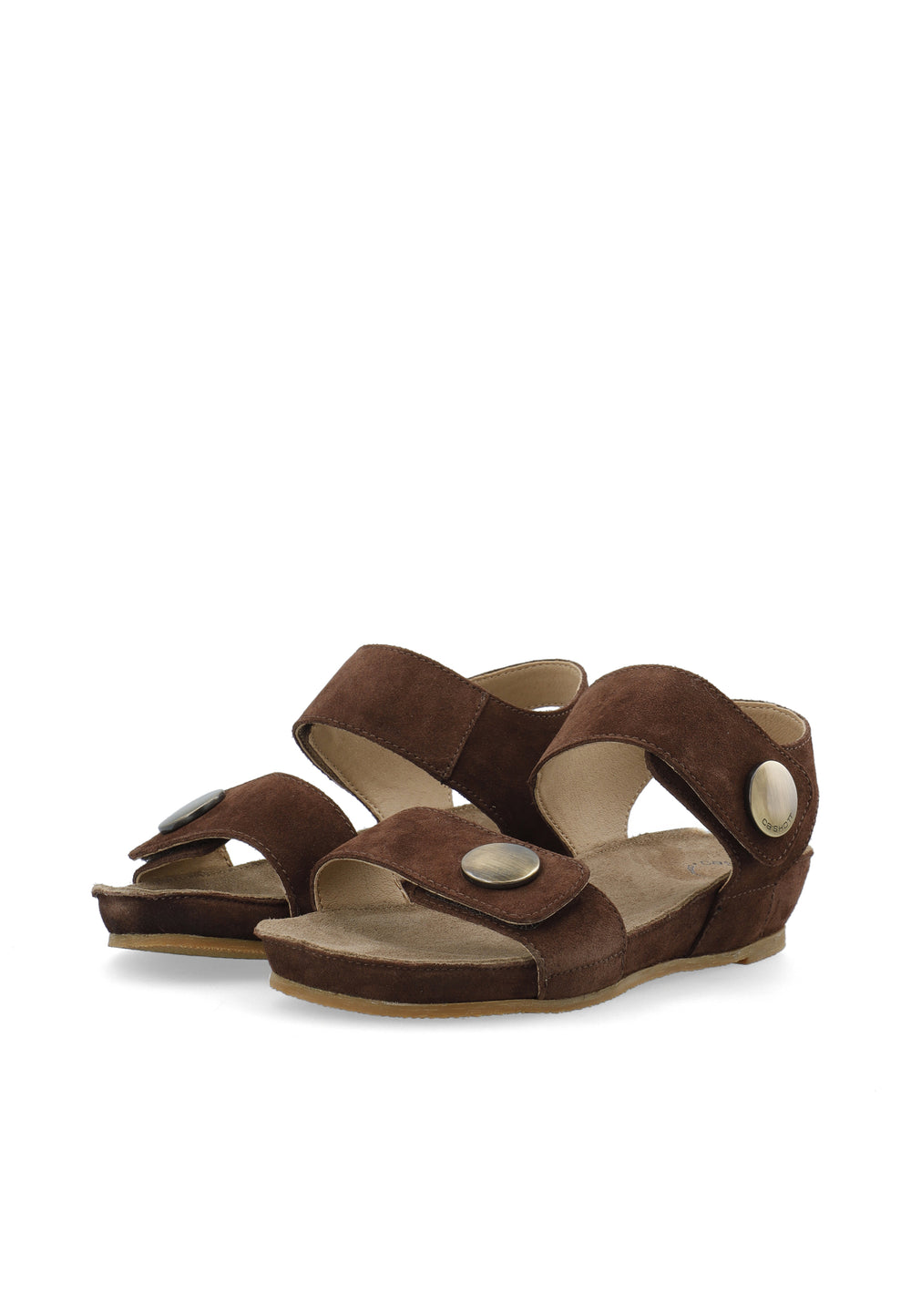 CASHOTT CASAVA SANDAL SUEDE *Ankle Strap Dark Brown