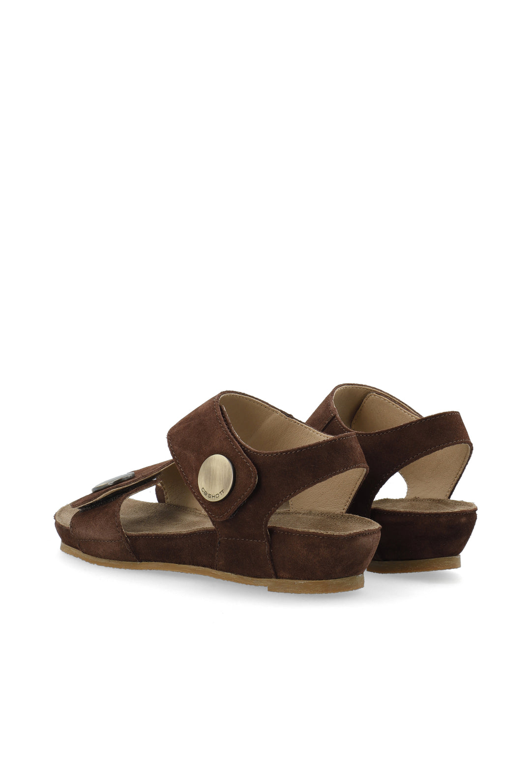 CASHOTT CASAVA SANDAL SUEDE *Ankle Strap Dark Brown