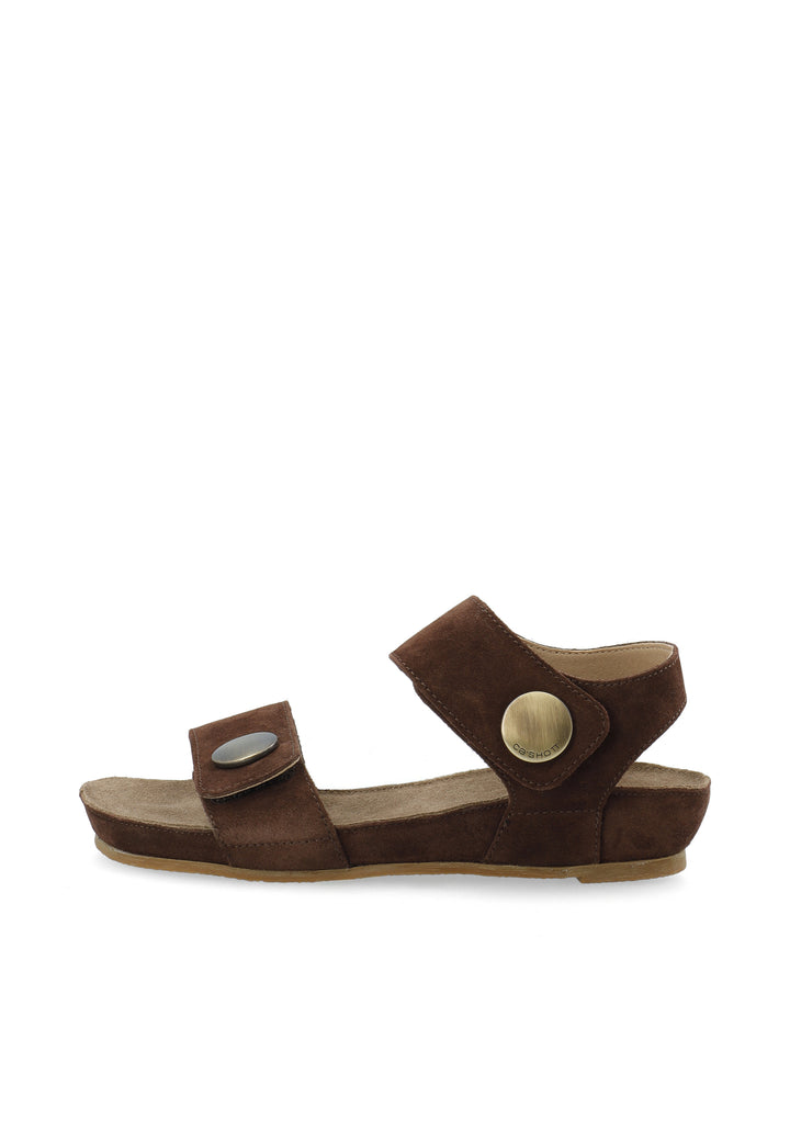 CASHOTT CASAVA SANDAL SUEDE *Ankle Strap Dark Brown