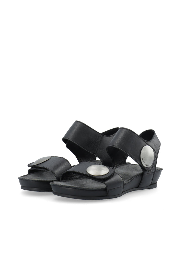 CASHOTT CASAVA SANDAL LEATHER Velcro Black