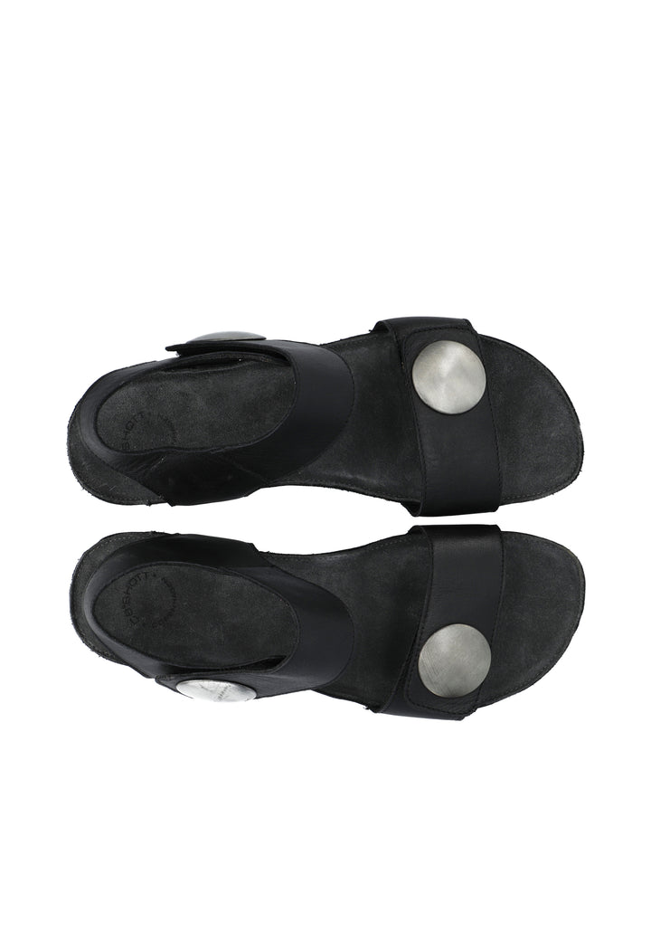 CASHOTT CASAVA SANDAL LEATHER Velcro Black