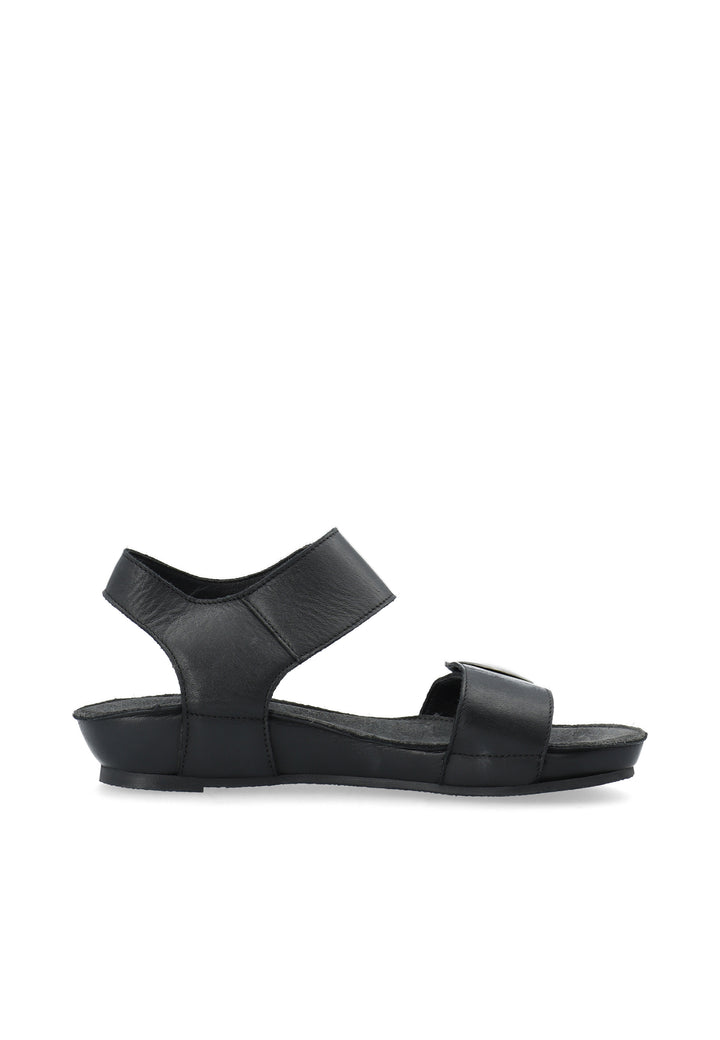 CASHOTT CASAVA SANDAL LEATHER Velcro Black
