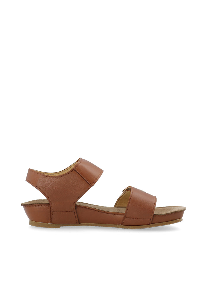 CASHOTT CASAVA SANDAL LEATHER Velcro Cognac