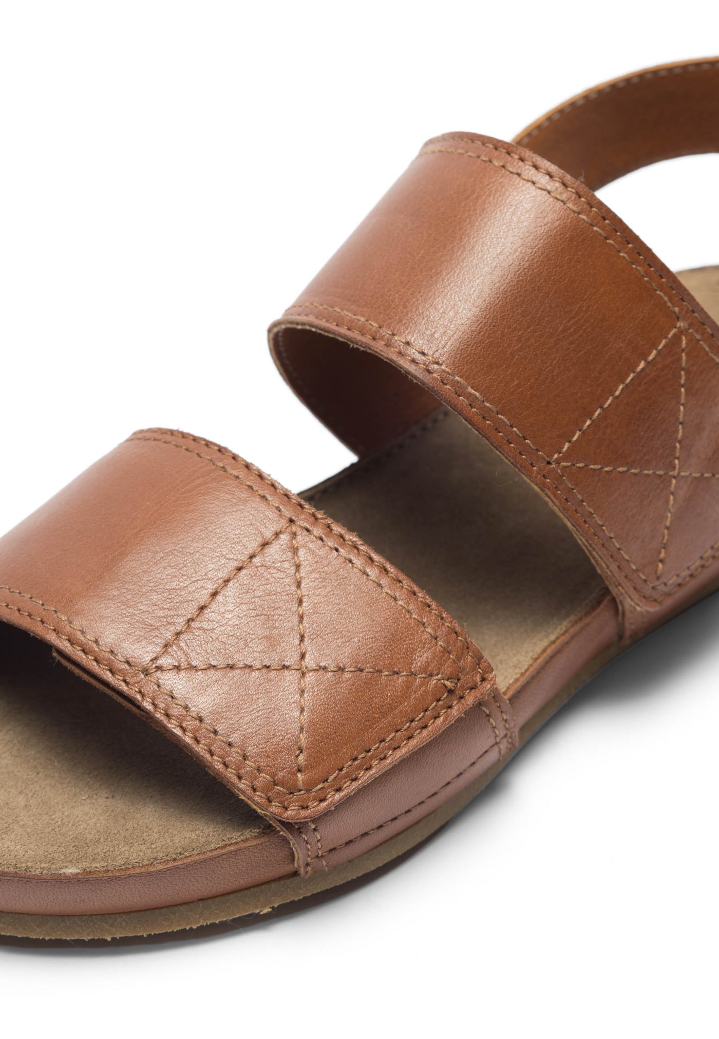 CASHOTT CASAVA Velcro Sandal Leather Velcro Cognac