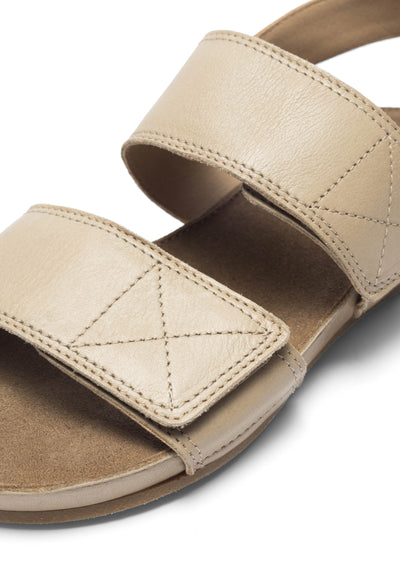 CASHOTT CASAVA Velcro Sandal Leather Velcro Taupe