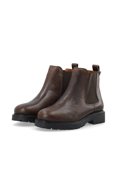 CASHOTT CASAYA Chelsea Warm Lining WP Leather Warm lined up chelsea Coffee