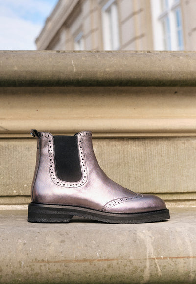 CASHOTT CASBETTY CHELSEA BOOT Chelsea Grey Metallic