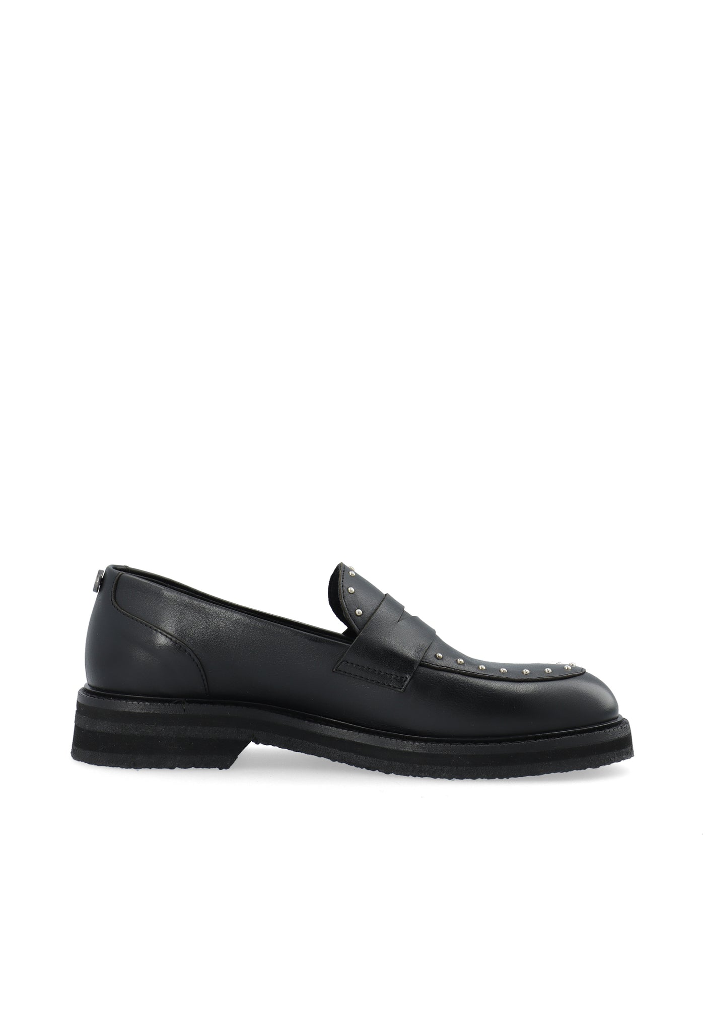 CASHOTT CASBETTY Loafer W. Rivets Leather Loafers Black