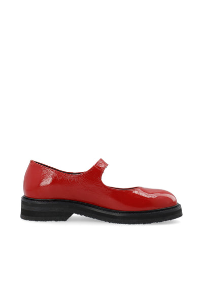 CASHOTT CASBETTY Mary Jane Patent Leather Mary Jane Red