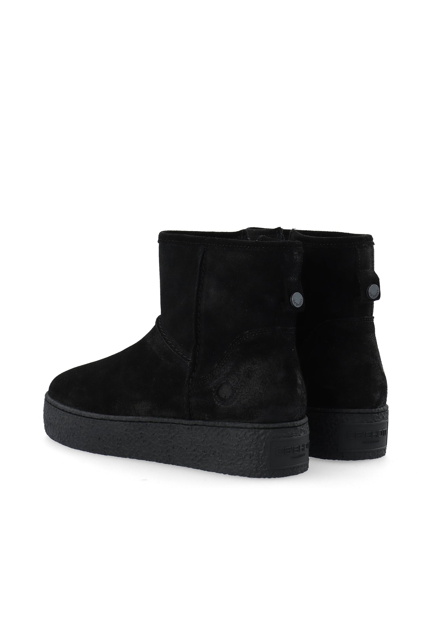 CASHOTT CASCAMILLA Boot W. Inside Zip Warm Lining Oil Suede Ankle Boots Black