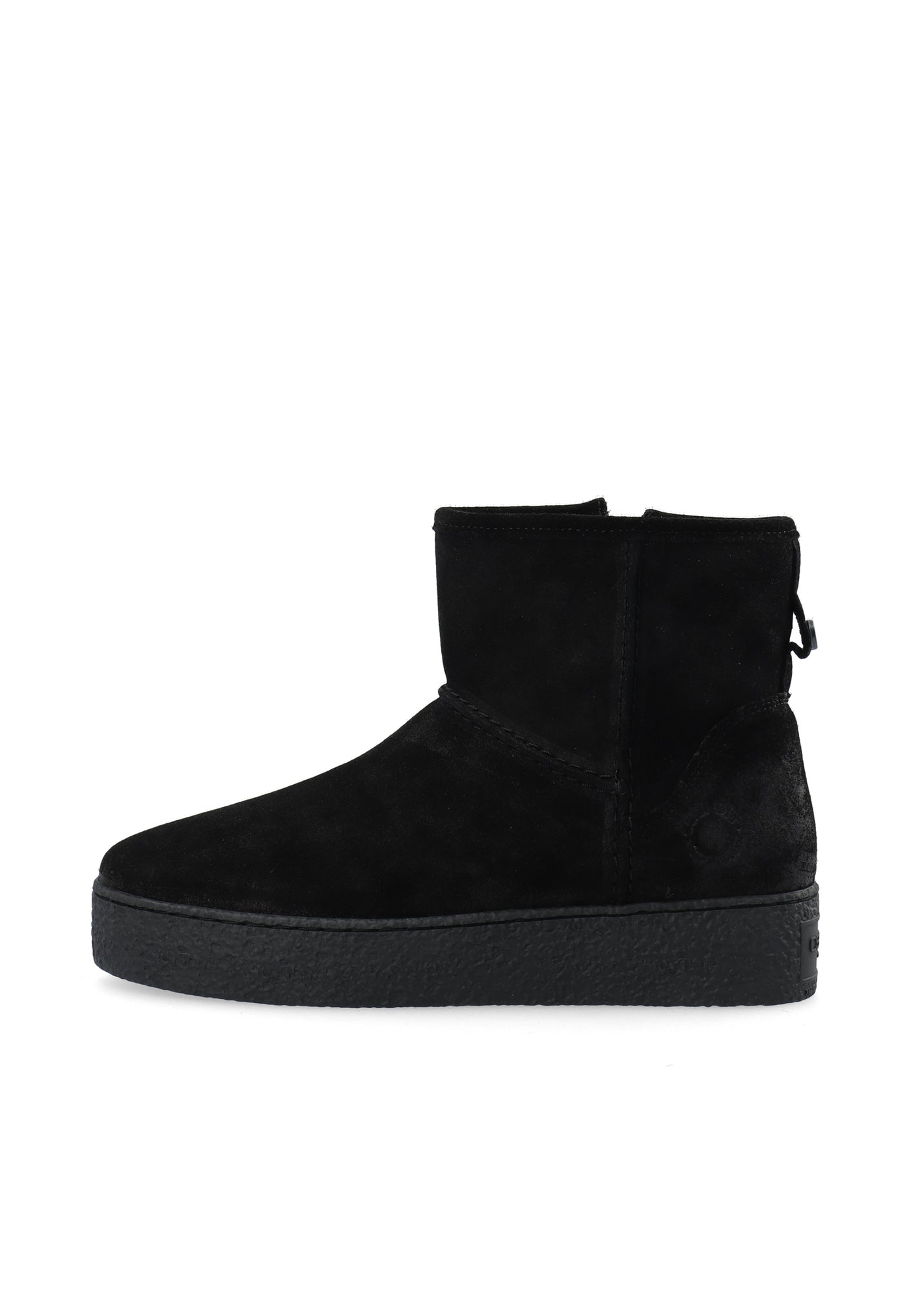 CASHOTT CASCAMILLA Boot W. Inside Zip Warm Lining Oil Suede Ankle Boots Black