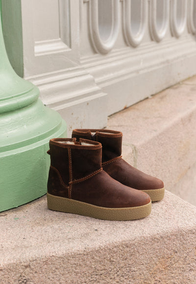 CASHOTT CASCAMILLA WARM BOOT Ankle Boots Cognac