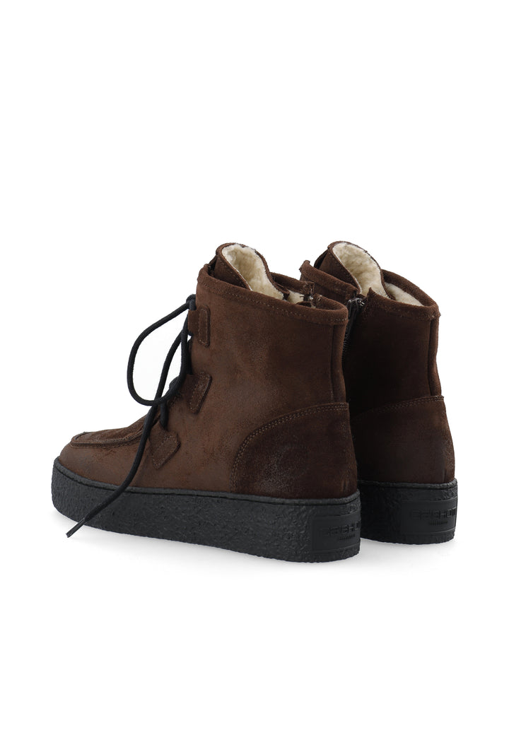 CASHOTT CASCAMILLA WARM LINED LACE MOCK TOE *Lace Up Dark Brown