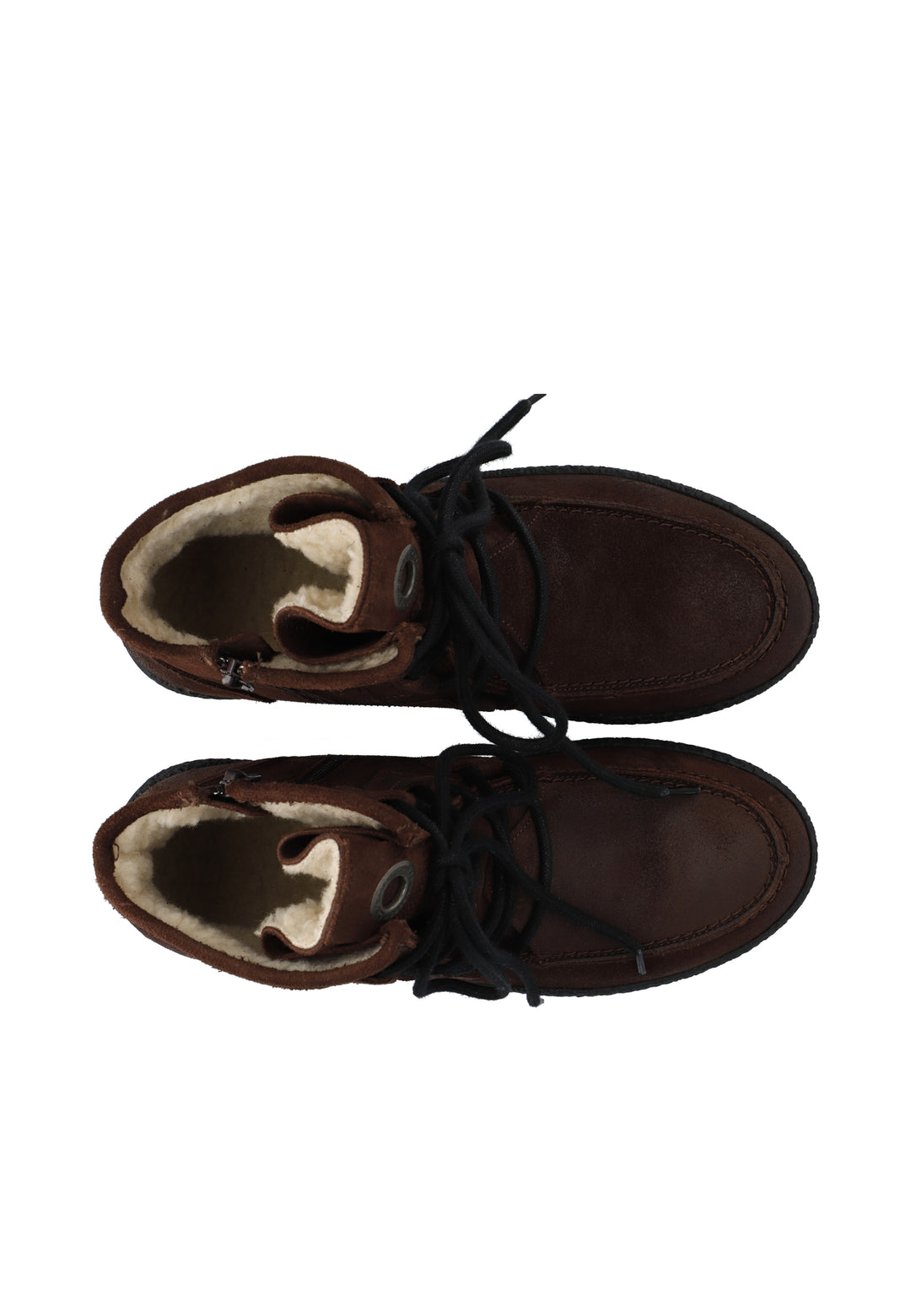 CASHOTT CASCAMILLA WARM LINED LACE MOCK TOE *Lace Up Dark Brown