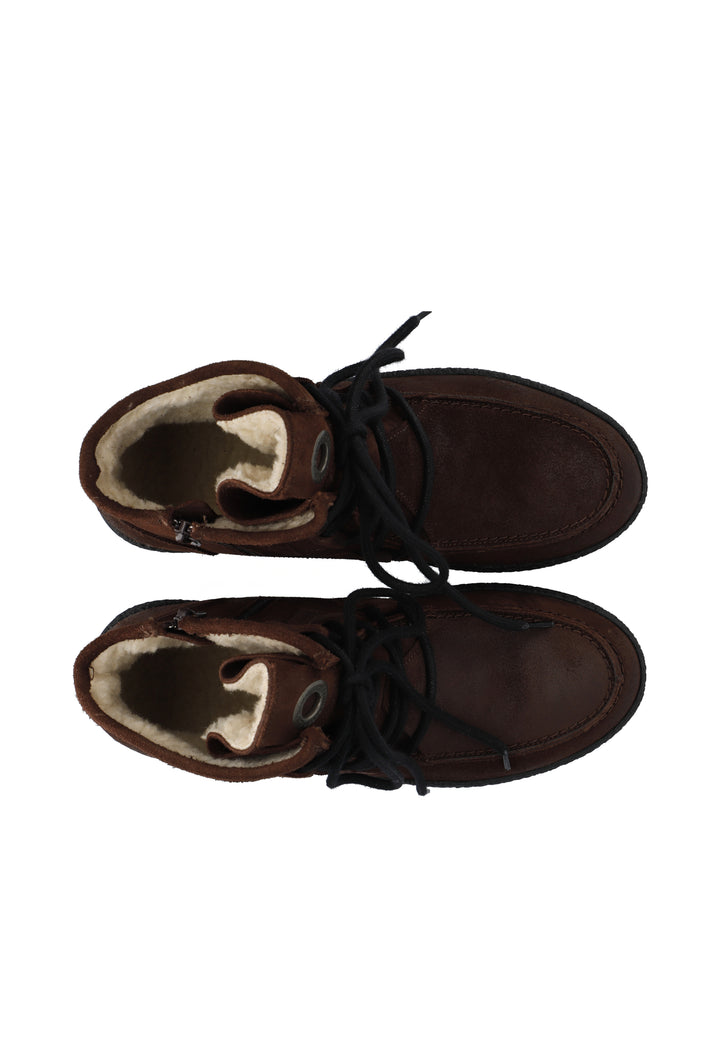 CASHOTT CASCAMILLA WARM LINED LACE MOCK TOE *Lace Up Dark Brown
