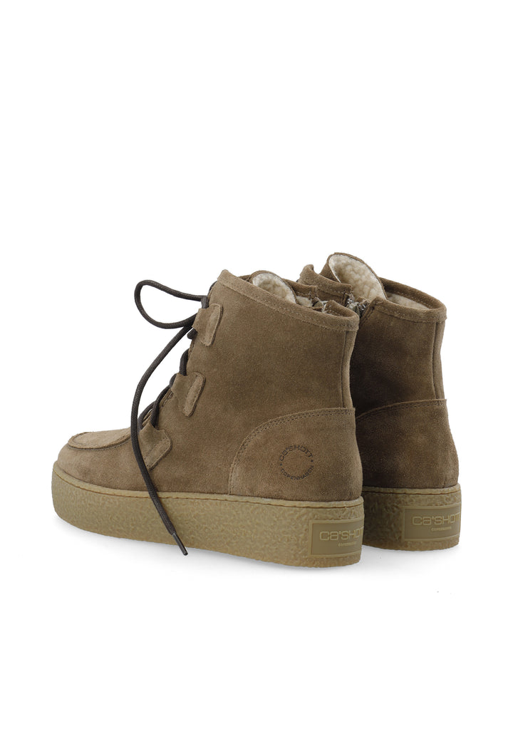CASHOTT CASCAMILLA WARM LINED LACE MOCK TOE *Lace Up Sand