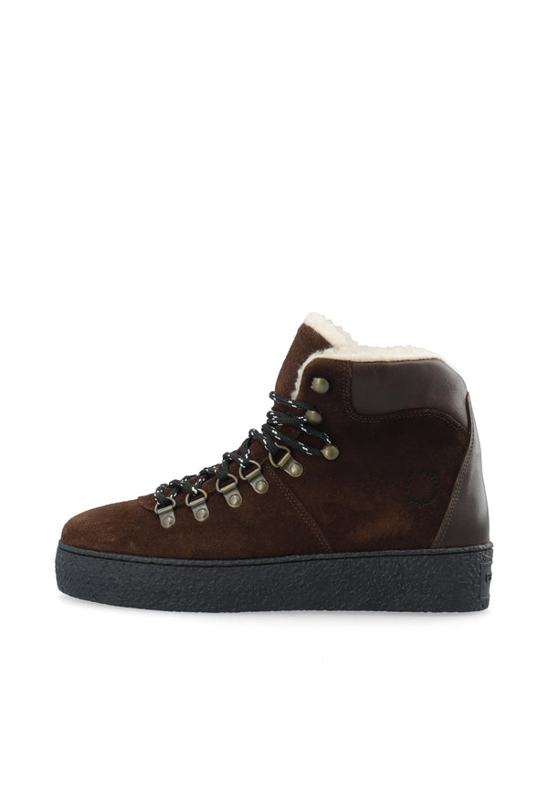 CASHOTT CASCAMILLA WARM LINED LACE HIKING *Lace Up Dark Brown