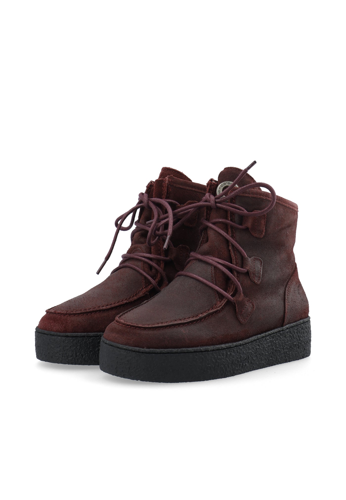 CASHOTT CASCAMILLA Warm Lining Oil Suede Lace Up Bordeaux